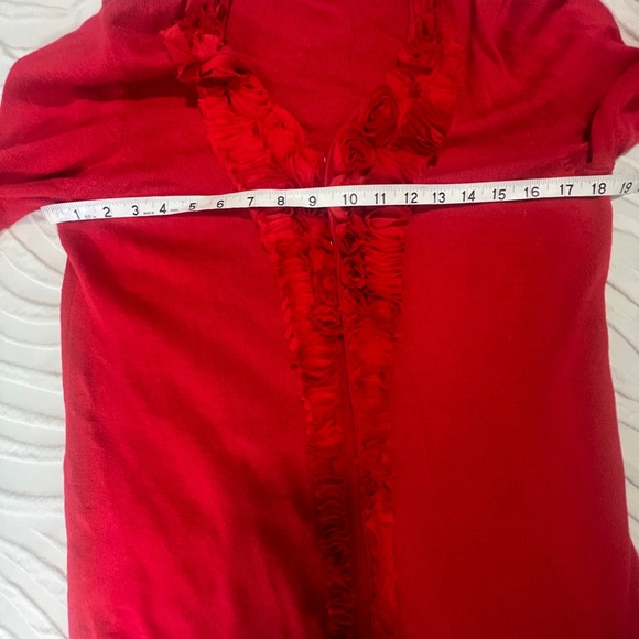 Vintage Berek Red Floral Longsleeve Cardigan Sweater - Picture 8 of 10